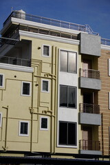 Modern residential building balcony Indian architecture