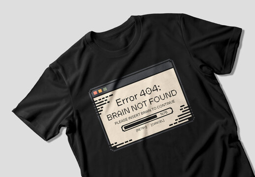 Error 404 Geek T-Shirt Design