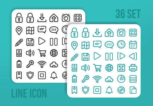 Minimal Line Icon Collection for Creative Branding