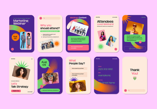 Modern Business Webinar Social Media Templates