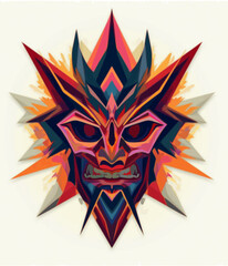 Tribal Festival Mask Vector Icon