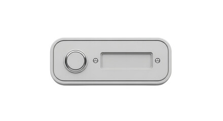 Fototapeta premium Minimalist Futuristic Interface Panel Template with Button and Screen Slot Isolated on White Background