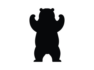 Graphic Icon of a Powerful Standing Bear