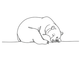 Sleeping Bear One Line Drawing