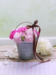 bouquet of pink roses