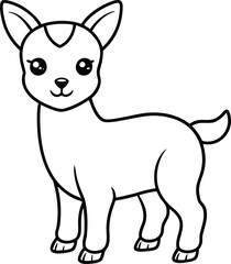 Vector art of cute cartoon baby deer