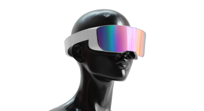 VR headset on mannequin head