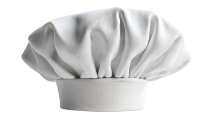 White chef's hat against black background