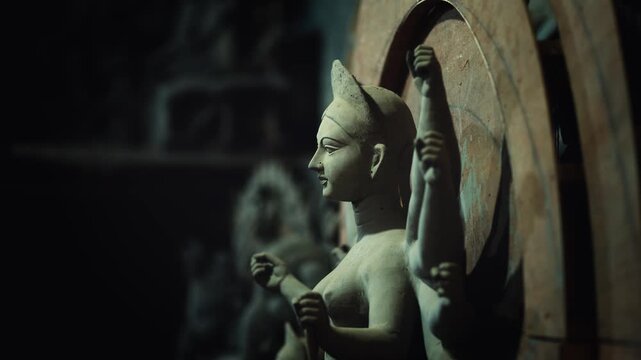 Goddess Durga Puja Idol Making, These Idols are made for Durga puja, the biggest festival of Kolkata, West Bengal