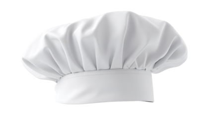 White chef's hat against black background (1)