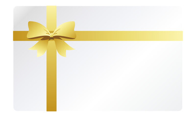 金色のリボンのついたギフトカードのイラスト