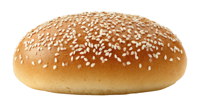 Oval sesame seed bun