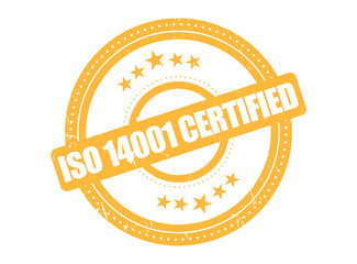ISO 14001 Certified Rubber Stamp Seal with a Dotted Circle