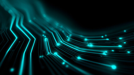 dark gradient with copper circuit lines and ai filter in abstract technology minimal digital tones