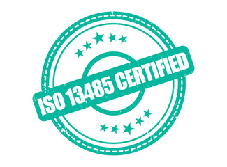 ISO 13485 Certified Rubber Stamp Seal with a Star Border