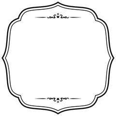 アンティーク/ビンテージ/フレーム/枠/ブラック/イラスト/素材