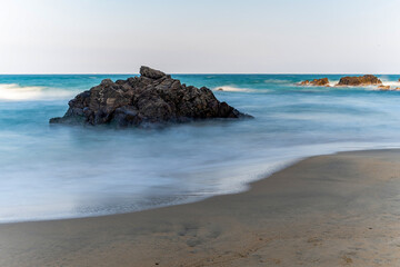 Long Exposure Waves and Rock on Korea East Sea Shore