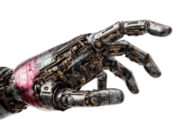 Detailed mechanical robot hand