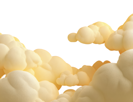 Abstract, soft, pale yellow clouds - Powered by Adobe