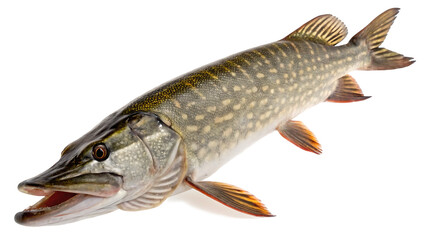 Fototapeta premium pike fish fish on isolated transparent background