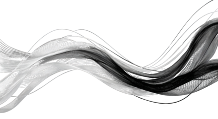 Abstract monochrome flowing lines