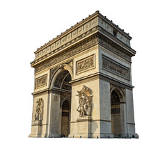 Obraz premium Arc de Triomphe sticker Paris famous landmark image on transparent background PNG iconic monument illustration Parisian symbol travel destination architecture PNG transparent background design