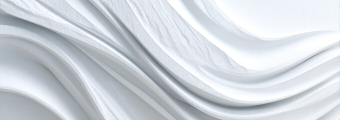 Obraz premium Abstract white fabric drapes in flowing curves