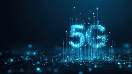 Abstract 5G network graphic