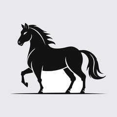 Obraz premium Horse vector icon artwork featuring clear and bold outlines.