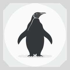 Fototapeta premium Penguin vector icon artwork featuring clear and bold outlines.