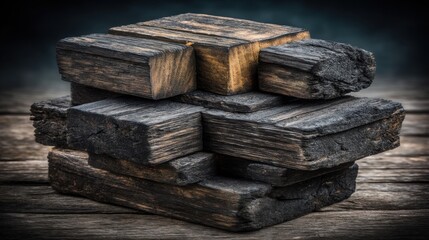 A stack of wood blocks symbolizing strategic growth and development in business and project management concepts
