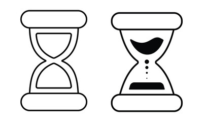 Hourglass Icon vector simple Isolated. Sandglass icons on transparent background. Vector illustration. 