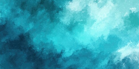 Abstract watercolor backdrop in teal and turquoise shades