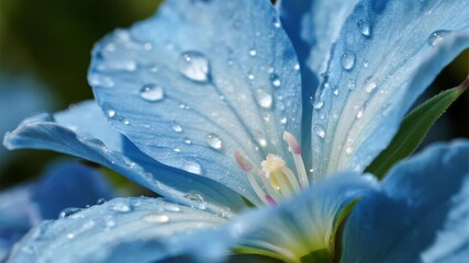Fototapeta premium Close-Up Shots of Colorful Petals with Water Droplets in Morning Dew, Shallow Focus Nature Photography