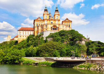 Fototapeta premium Famous Melk abbey in Wachau valley, Austria