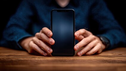 Person holding a smartphone