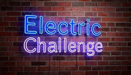 Fototapeta premium Neon sign on brick wall (2)