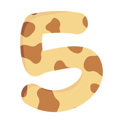 Animal Print Numbers 5 Stock Illustrations