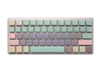 dark pastel color compact keyboard png image on transparent background
