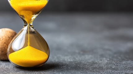 An hourglass beside a coupon illustrating a limited-time offer concept and the essence of time in marketing strategies