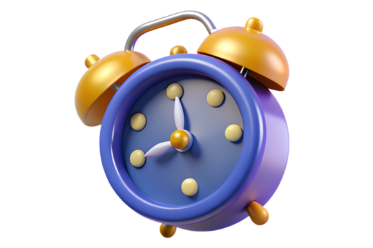 Modern digital alarm clock with glowing display, isolated on plain white surface.