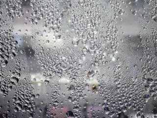 Water droplets on the window