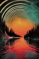 Obraz premium Doppler Effect outdoors painting nature.