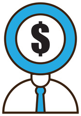 Businessman with dollar sign