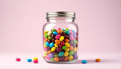 candy in a glass jar