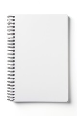 Blank notebooks spiral diary white.