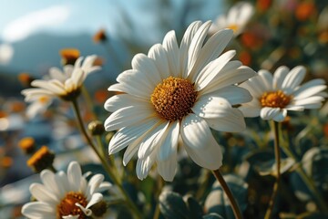 Daisy outdoors blossom flower.