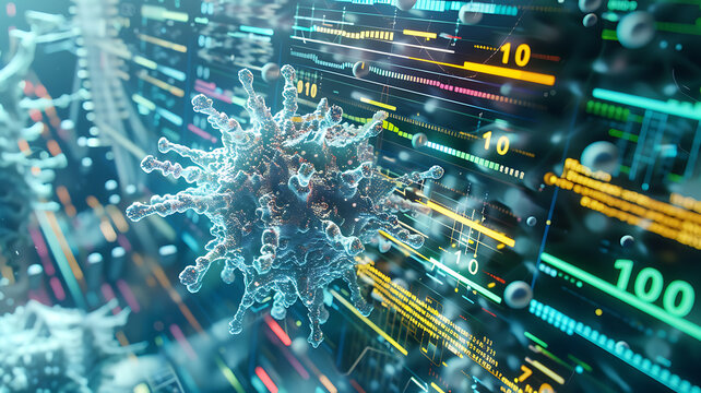 Microscopic Virus on Digital Screen: COVID-19 Pandemic Visualization