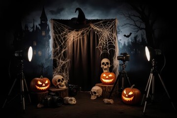 Halloween Themed Photobooth Setup