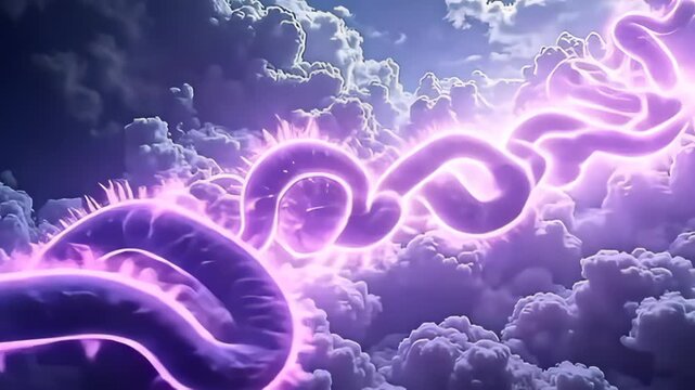 framing ampere backcloth of glittering metallic clouds, ampere plasma-lined speck resemble galvanizing rage meat plait done twisting pour of glow greenness and violet, it fractal shape